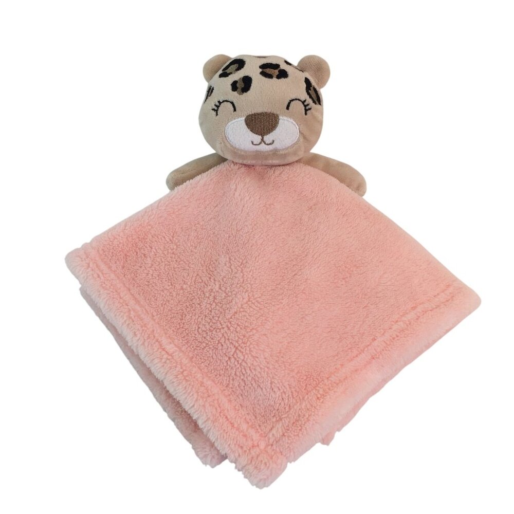 Baby Gear Pink Tan Leopard‎ Cheetah Lovey 14" Baby Security Blanket
